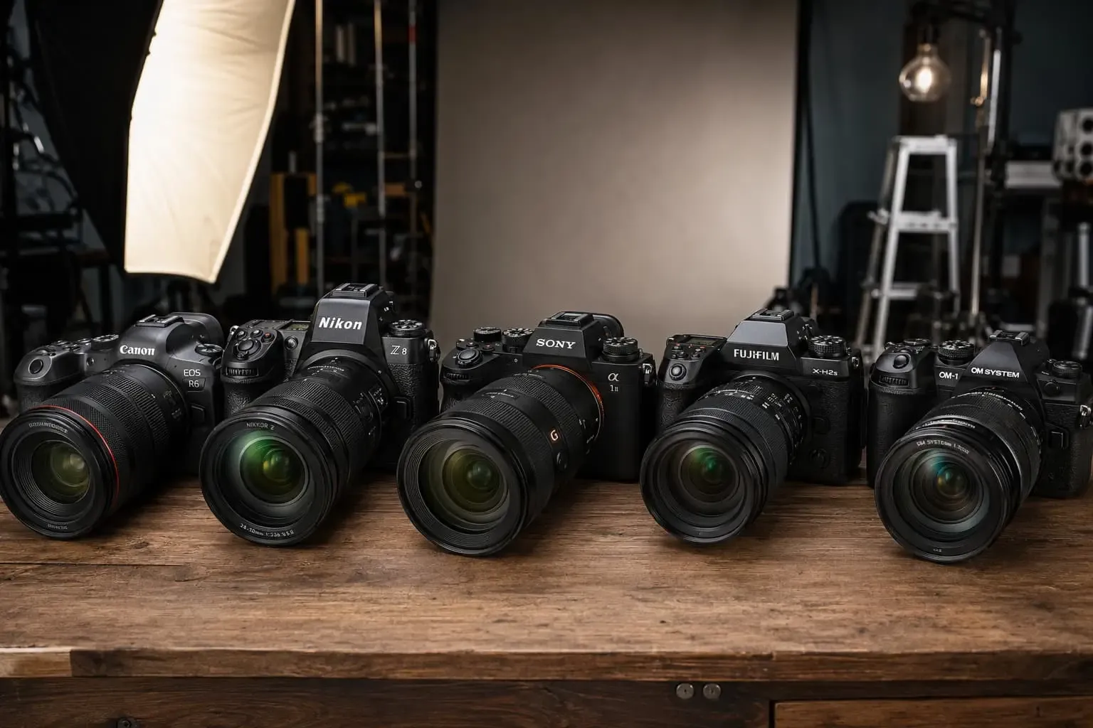 Verschillende spiegelreflex- en systeemcamera’s