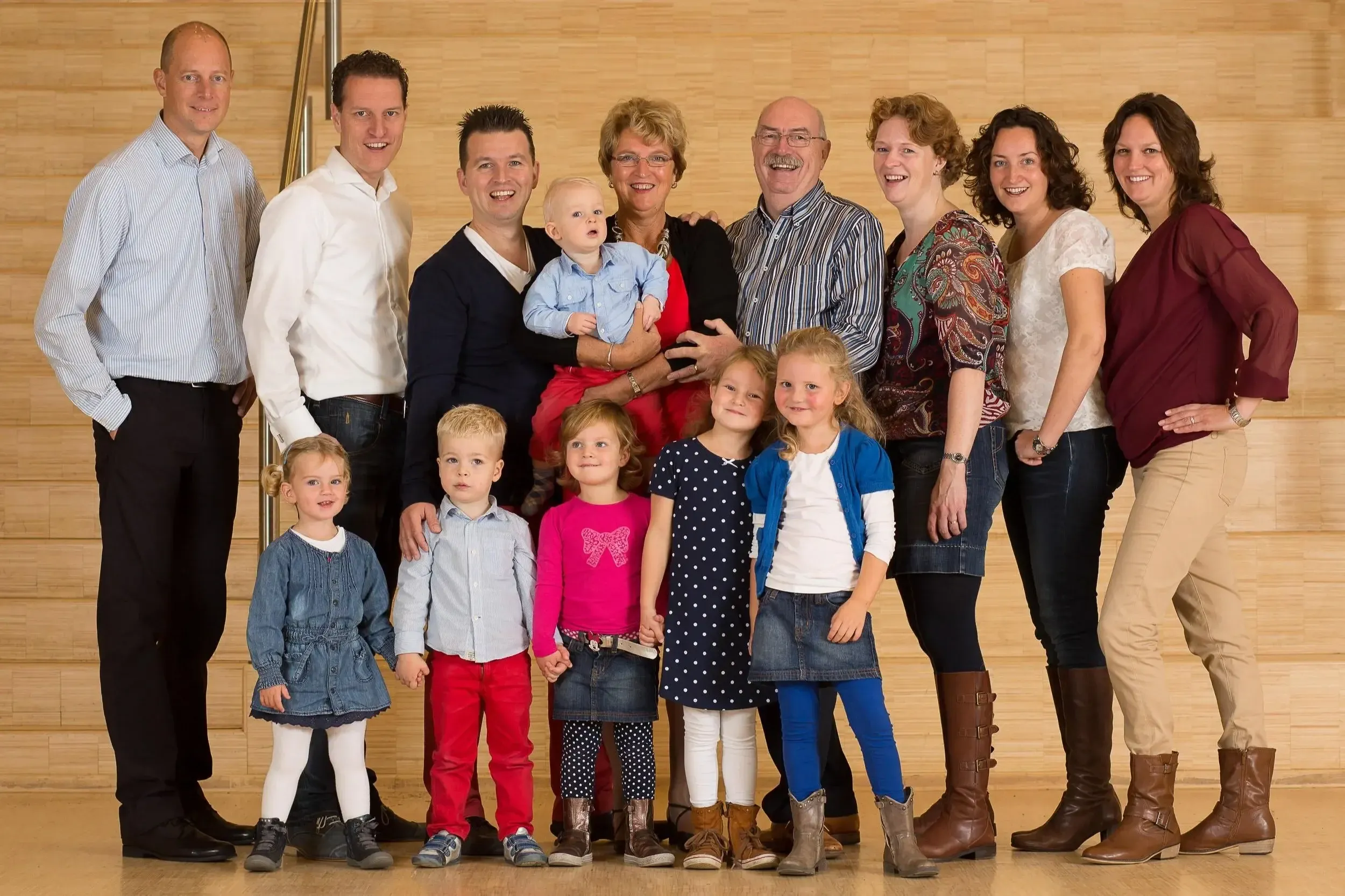 Verschillende kleding geeft wat onrustiger beeld