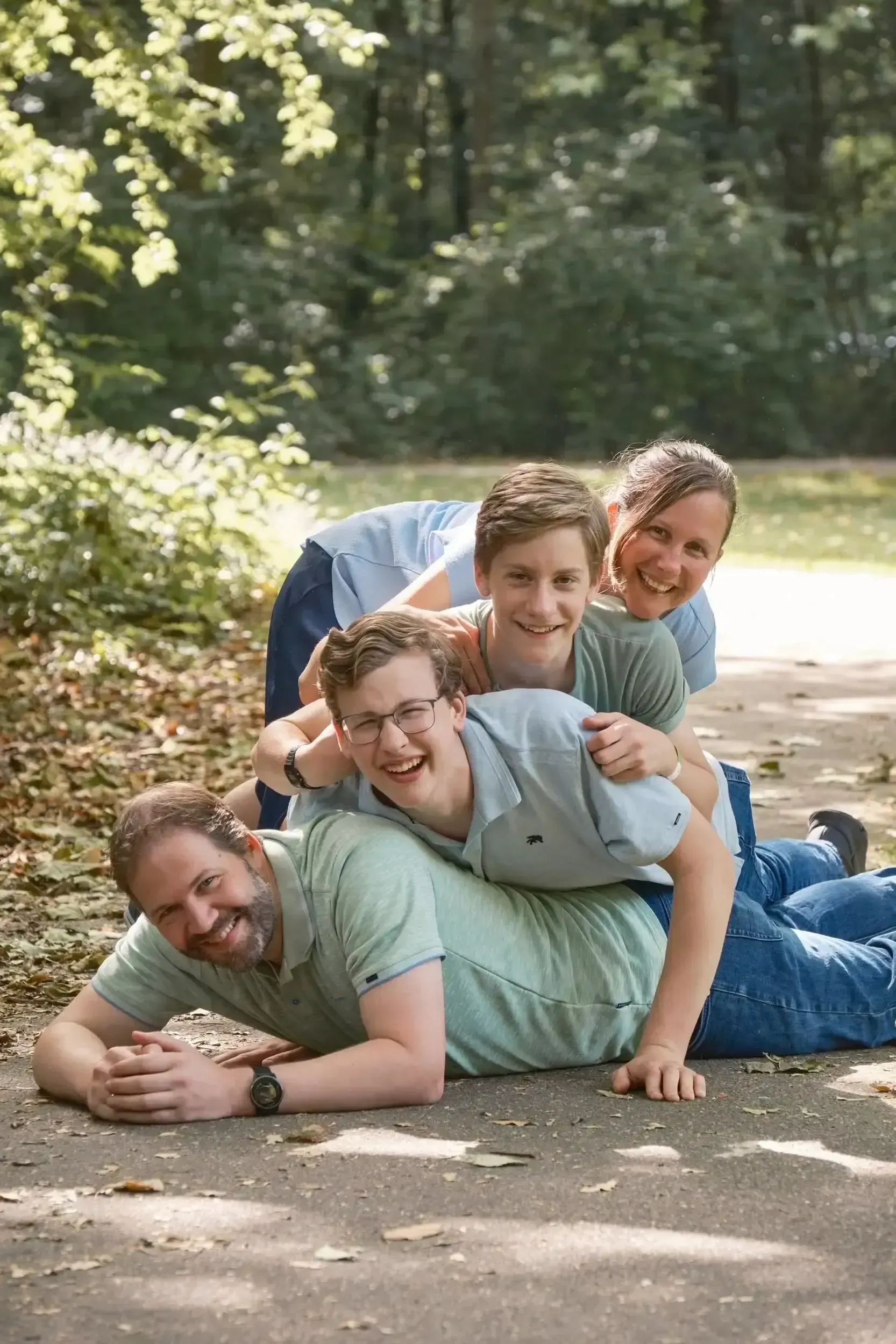 Familieshoot gezin in het Westerpark