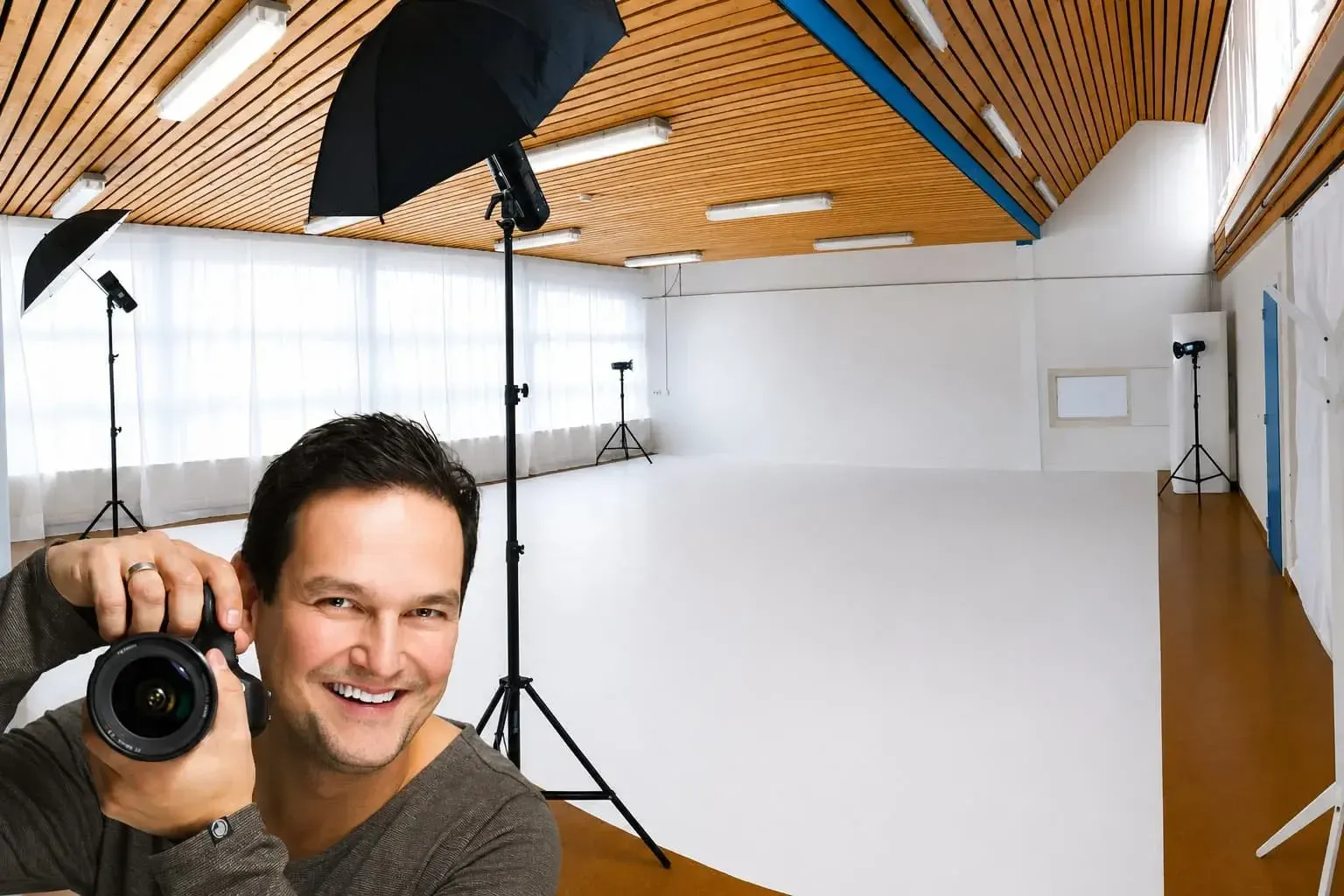 rondleiding door de familieshoot fotostudio